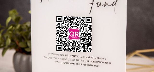 A gift card with a QR code to receive money