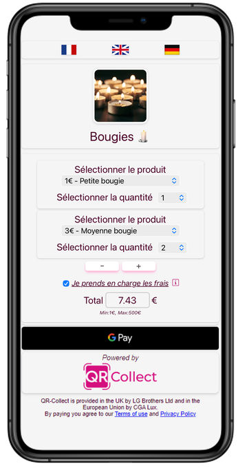 Multi-product list checkout on a phone